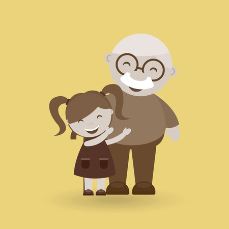 happy grandparents design, vector illustration eps10 graphicのイラスト素材