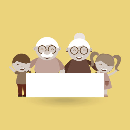 happy grandparents design, vector illustration eps10 graphicのイラスト素材