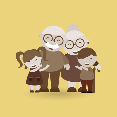 happy grandparents design, vector illustration eps10 graphicのイラスト素材