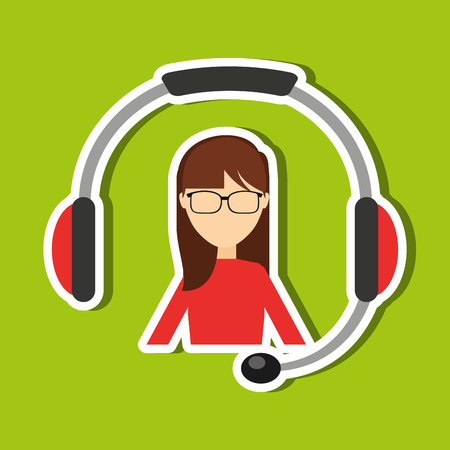 call center design, vector illustration eps10 graphicのイラスト素材