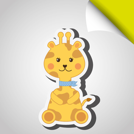 cute animal design, vector illustration eps10 graphicのイラスト素材