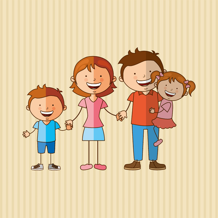 happy family design, vector illustration eps10 graphicのイラスト素材