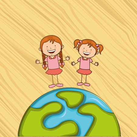 happy kids design, vector illustration eps10 graphicのイラスト素材