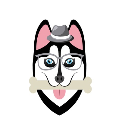 siberian wolf design, vector illustration eps10 graphicのイラスト素材