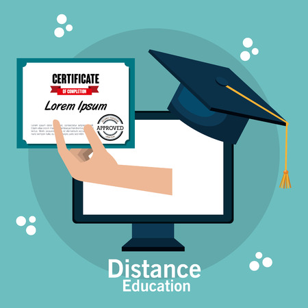 distance education design, vector illustration eps10 graphicのイラスト素材