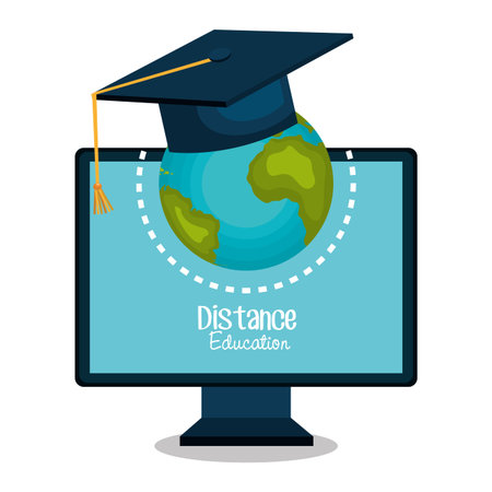 distance education design, vector illustration eps10 graphicのイラスト素材