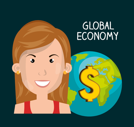 global economy design, vector illustration eps10 graphicのイラスト素材