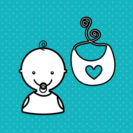baby with toy design, vector illustration eps10 graphicのイラスト素材