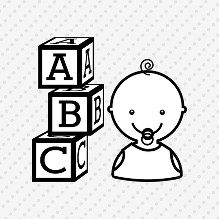 baby with toy design, vector illustration eps10 graphicのイラスト素材