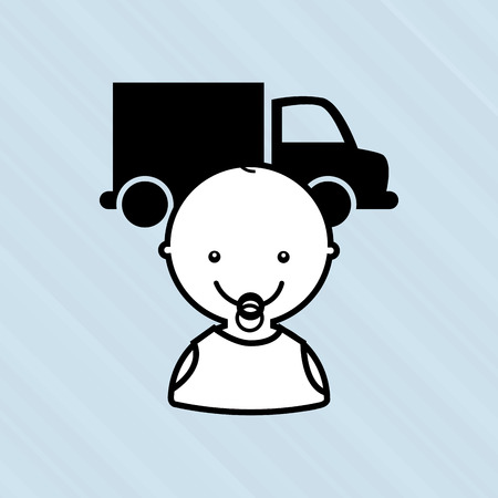 baby with toy design, vector illustration eps10 graphicのイラスト素材