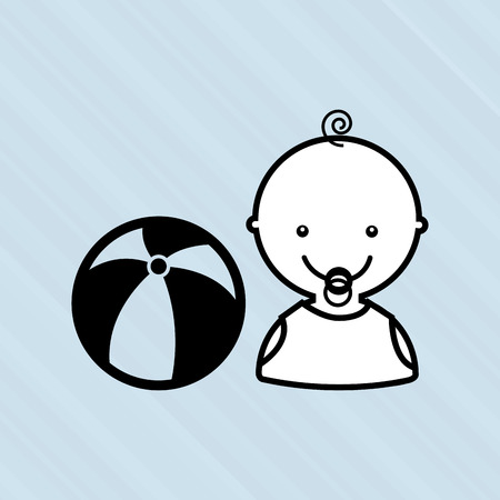 baby with toy design, vector illustration eps10 graphicのイラスト素材