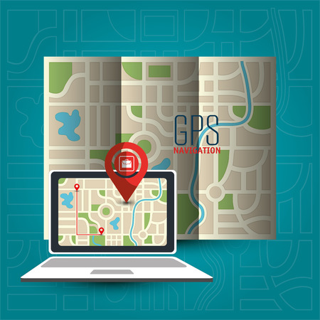 GPS navigation design, vector illustration eps10 graphicのイラスト素材
