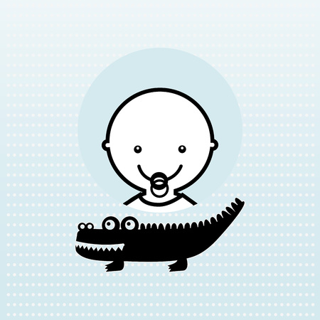 baby with toy design, vector illustration eps10 graphicのイラスト素材