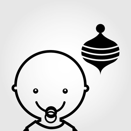baby with toy design, vector illustration eps10 graphicのイラスト素材