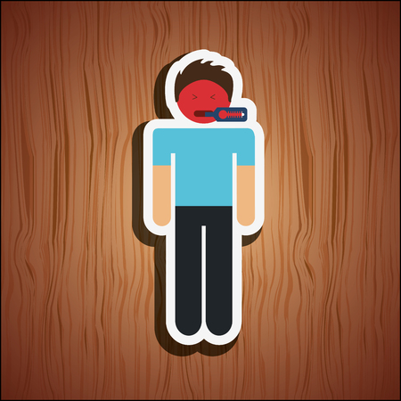sick person design, vector illustration eps10 graphicのイラスト素材