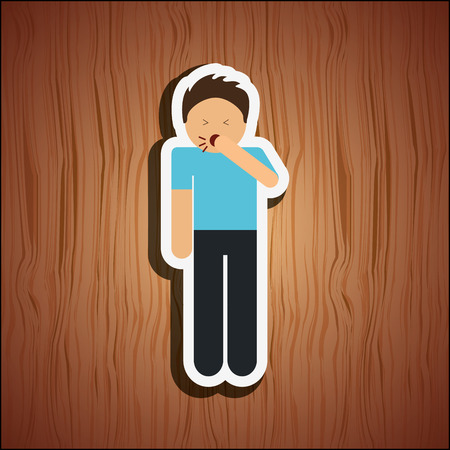 sick person design, vector illustration eps10 graphicのイラスト素材