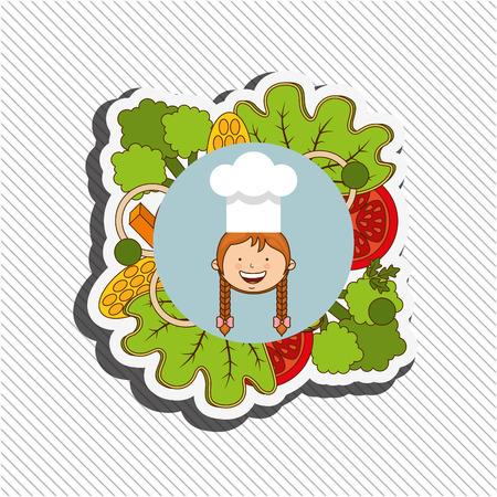 kids cooking design, vector illustration eps10 graphicのイラスト素材