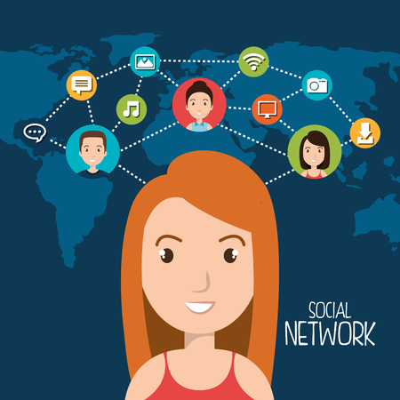 social network design, vector illustration eps10 graphicのイラスト素材