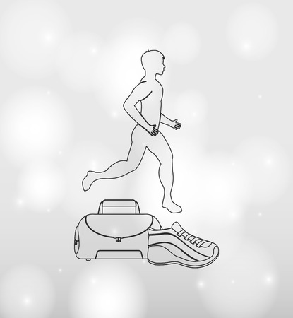 fitness lifestyle design, vector illustration eps10 graphicのイラスト素材
