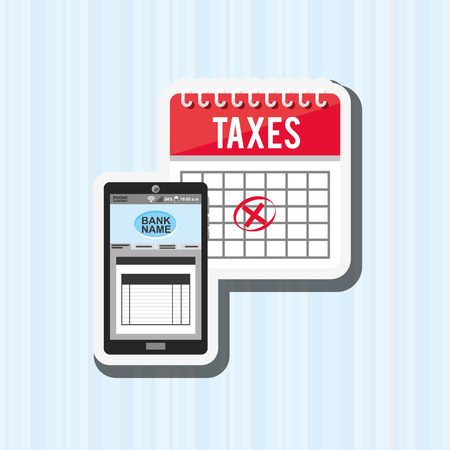 tax time design, vector illustration  graphicのイラスト素材