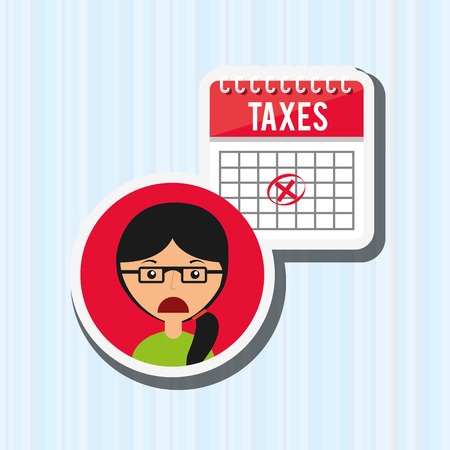 tax time design, vector illustration  graphicのイラスト素材
