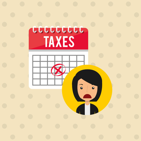 tax time design, vector illustration  graphicのイラスト素材
