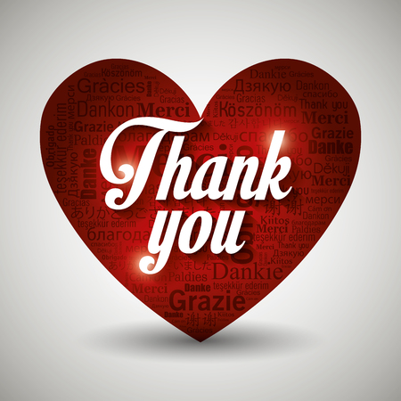 thanks in different languages design, vector illustration eps10 graphicのイラスト素材