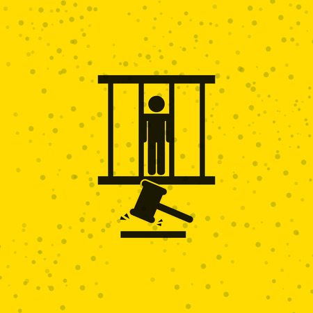 justice flat icon design, vector illustration eps10 graphicのイラスト素材