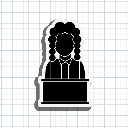 justice flat icon design, vector illustration eps10 graphicのイラスト素材