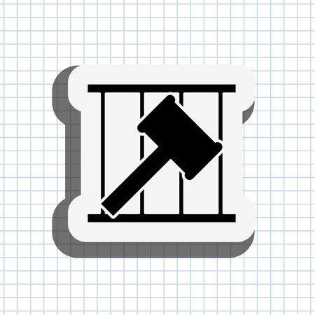 justice flat icon design, vector illustration eps10 graphicのイラスト素材