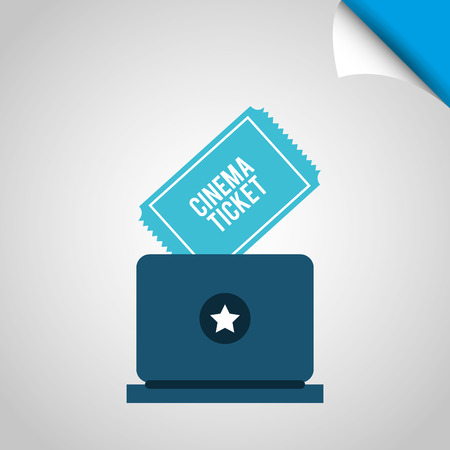 online cinema  design, vector illustration eps10 graphicのイラスト素材