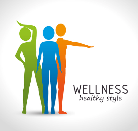 wellness healthy style  design, vector illustration eps10 graphicのイラスト素材