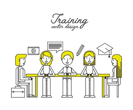 training course  design, vector illustration eps10 graphicのイラスト素材