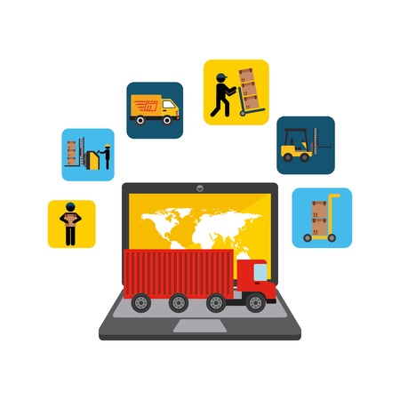 delivery service design, vector illustration eps10 graphicのイラスト素材
