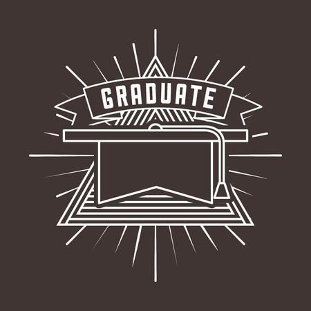 graduation celebration design, vector illustration eps10 graphicのイラスト素材
