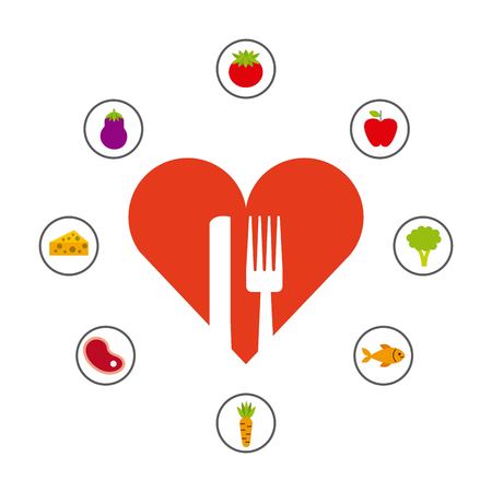 nutrition concept design, vector illustration eps10 graphicのイラスト素材