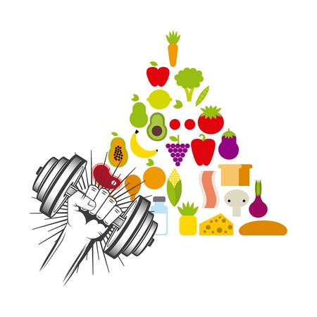 healthy lifestyle design, vector illustration eps10 graphicのイラスト素材