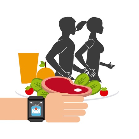 healthy lifestyle design, vector illustration eps10 graphicのイラスト素材