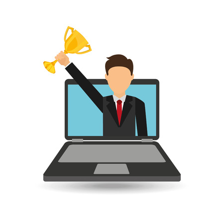 successful businessman design, vector illustration eps10 graphicのイラスト素材