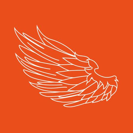 wings icon design, vector illustration eps10 graphicのイラスト素材