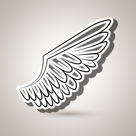 wings icon design, vector illustration eps10 graphicのイラスト素材