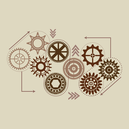 gear wheels design, vector illustration eps10 graphicのイラスト素材