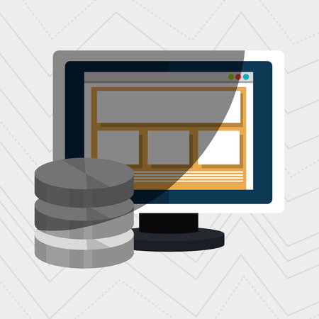 data center design, vector illustration eps10 graphicのイラスト素材