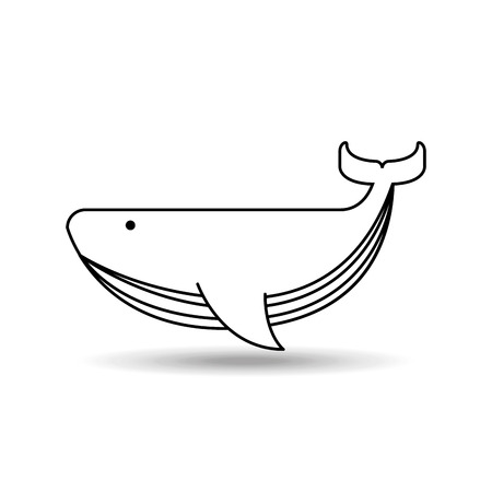 sea animal flat icon designのイラスト素材
