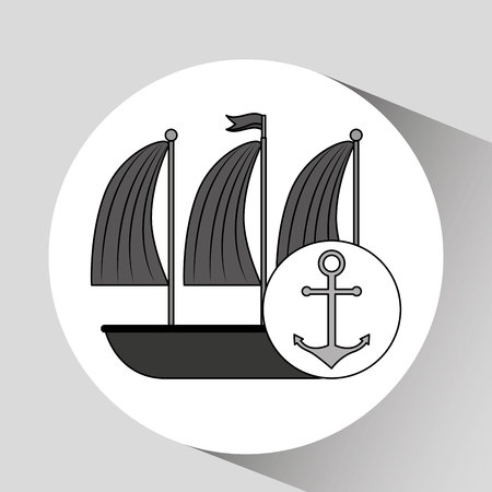 sea flat icon design, vector illustration eps10 graphicのイラスト素材