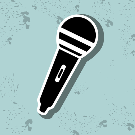 microphone icon design, vector illustration eps10 graphicのイラスト素材