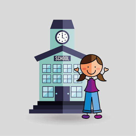 school students designのイラスト素材