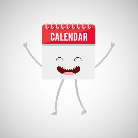 calendar character design, vector illustration eps10 graphicのイラスト素材