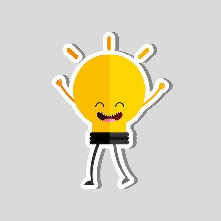 bulb character designのイラスト素材