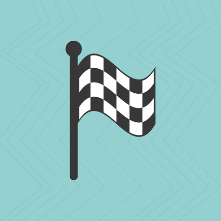 checkered flag design, vector illustration eps10 graphicのイラスト素材
